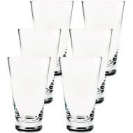 Jogo 6 Copos 370ml 15cm Altura Sophia Em Cristal Ecológico